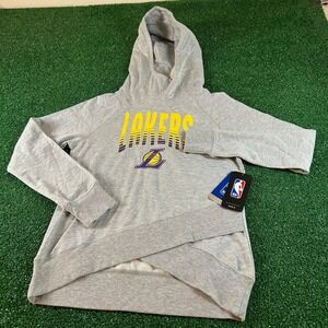 NBA Los Angeles Lakers Hoodie Pullover Sweatshirt‎ Gray Girls Large 14 NWT